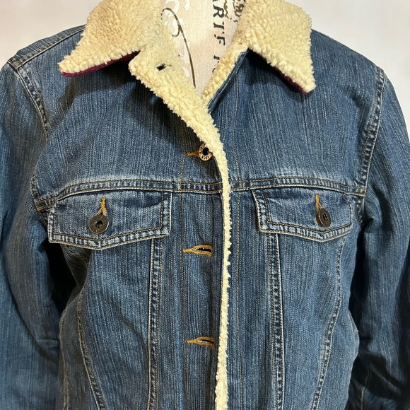 L.L. Bean Denim Sherpa-Lined Jacket - Picture 2 of 13